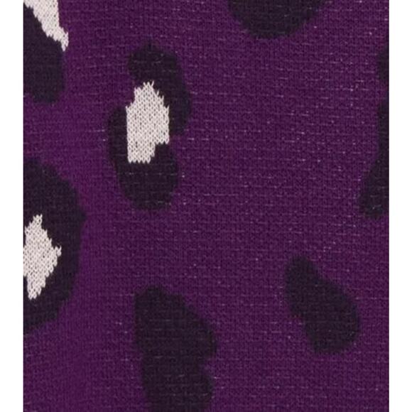 Cotton Emporium Girls Leopard Print Sweater Purple Large - Picture 2 of 3